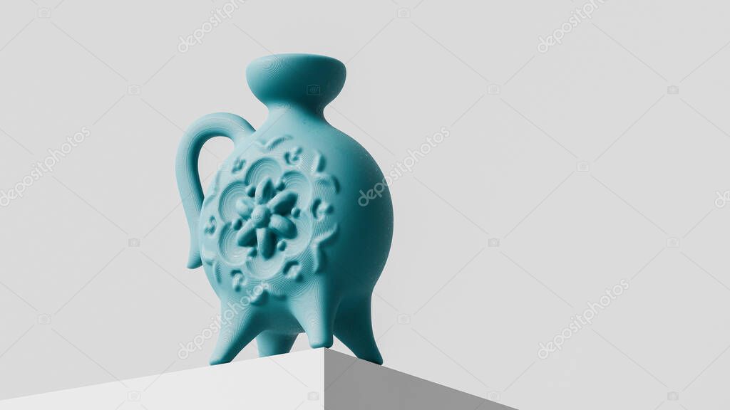 Elegante 3D‑gedruckte Vase und Ablage in Schwarz‑Gold